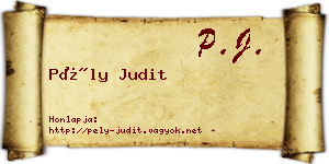 Pély Judit névjegykártya